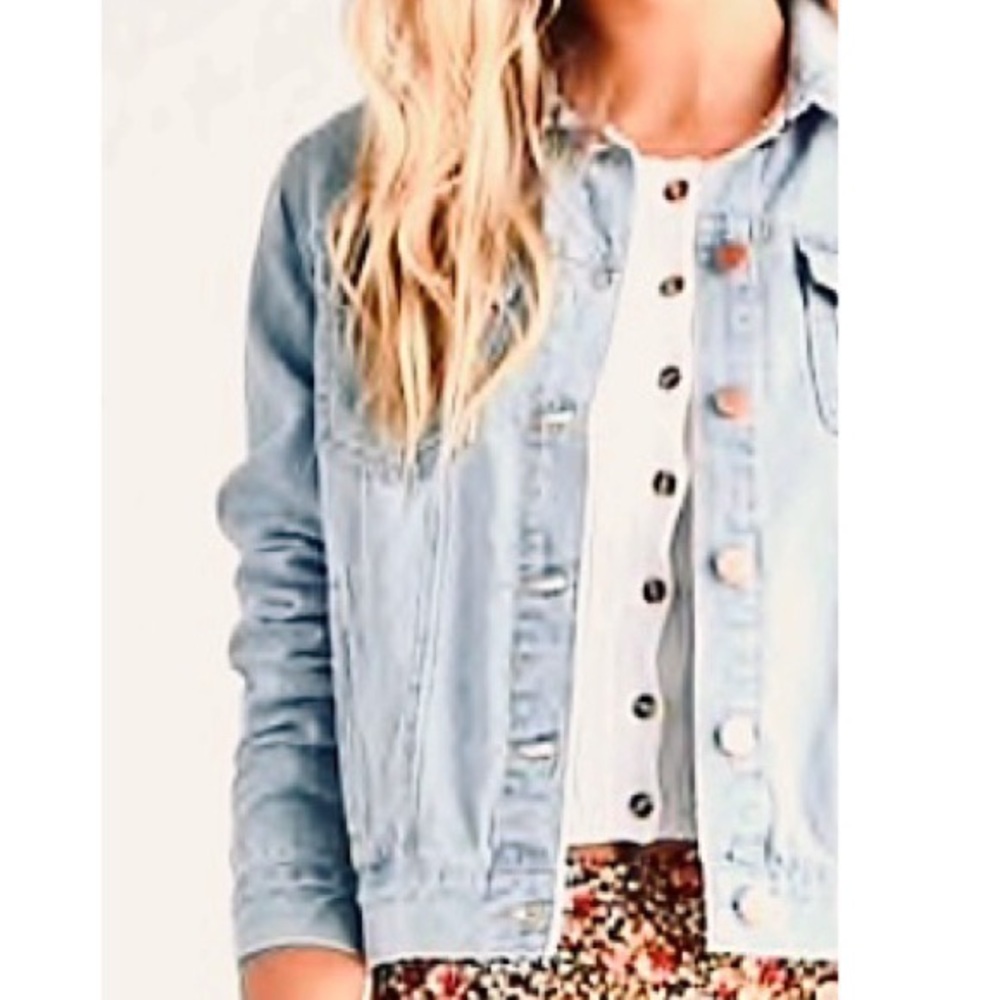 Flash Sale C & C California Jacket Denim Jacket Light blue Size S
